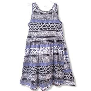H&M 6-8Y Girls Blue Striped Cotton Sundress